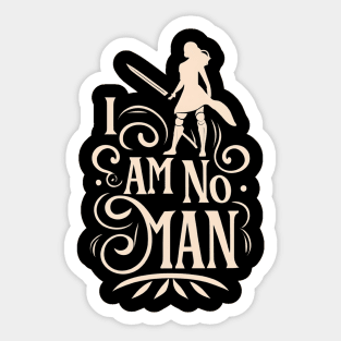 I am no man - Heroine - Black - Fantasy Sticker